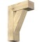 Ekena Millwork Traditional Block Rough Sawn Bracket w/ Offset Brace, Douglas Fir, 8"W x 22"D x 30"H BKT0806X22X30TRA05RDF - alternate 1